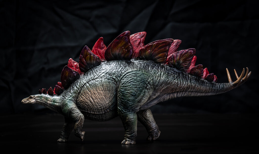 dinosaur dossier header image stegosaurus in the dark